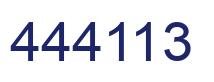 Number 444113 blue image