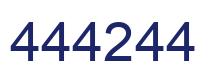 Number 444244 blue image
