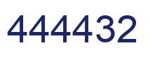 Number 444432 blue image