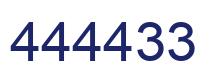 Number 444433 blue image