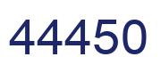 Number 44450 blue image