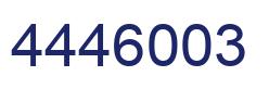 Number 4446003 blue image