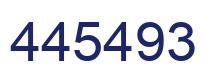 Number 445493 blue image