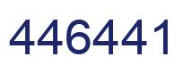 Number 446441 blue image