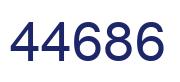 Number 44686 blue image