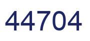 Number 44704 blue image