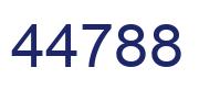 Number 44788 blue image