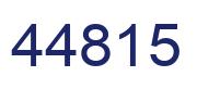 Number 44815 blue image