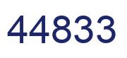 Number 44833 blue image