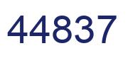 Number 44837 blue image