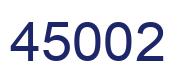 Number 45002 blue image