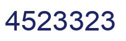 Number 4523323 blue image