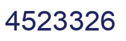Number 4523326 blue image
