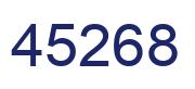 Number 45268 blue image