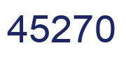 Number 45270 blue image