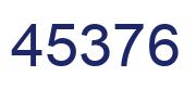 Number 45376 blue image