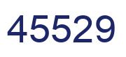 Number 45529 blue image