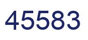Number 45583 blue image