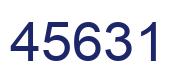 Number 45631 blue image