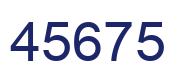 Number 45675 blue image