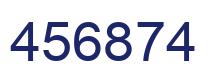 Number 456874 blue image