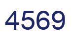 Number 4569 blue image