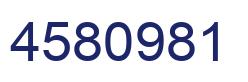 Number 4580981 blue image