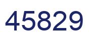 Number 45829 blue image