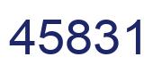 Number 45831 blue image