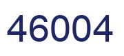 Number 46004 blue image