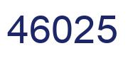 Number 46025 blue image