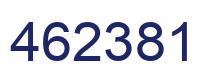 Number 462381 blue image