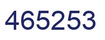 Number 465253 blue image