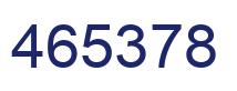 Number 465378 blue image