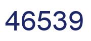 Number 46539 blue image