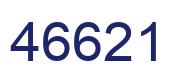 Number 46621 blue image
