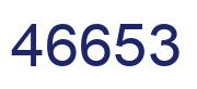 Number 46653 blue image