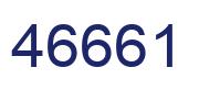 Number 46661 blue image