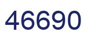 Number 46690 blue image