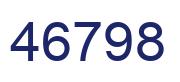 Número 46798 imagen azul