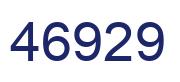 Number 46929 blue image