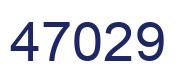 Number 47029 blue image