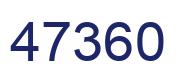 Number 47360 blue image