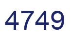 Number 4749 blue image
