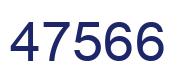 Number 47566 blue image