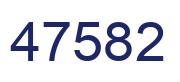 Number 47582 blue image