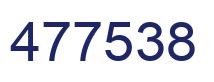 Number 477538 blue image