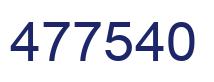 Number 477540 blue image