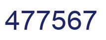 Number 477567 blue image