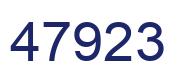 Number 47923 blue image
